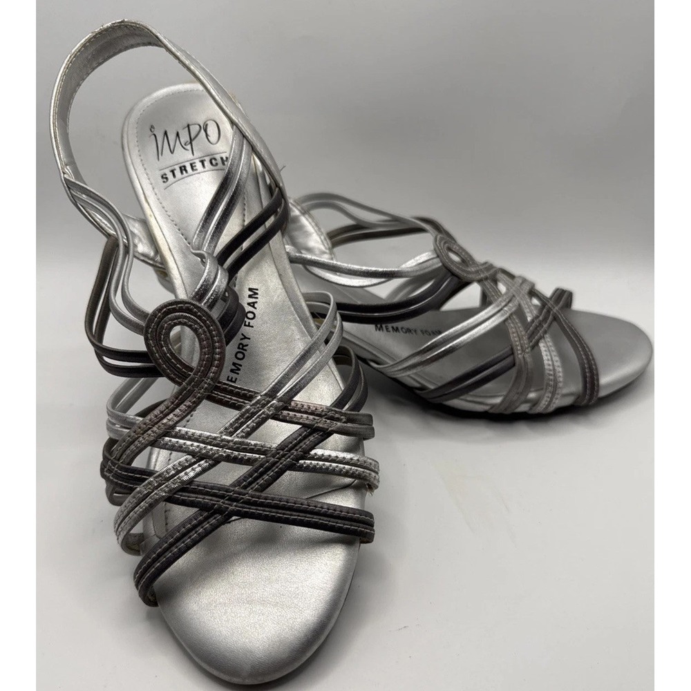 Impo Stretch Silver Dress Shoes‎ Size 7.5